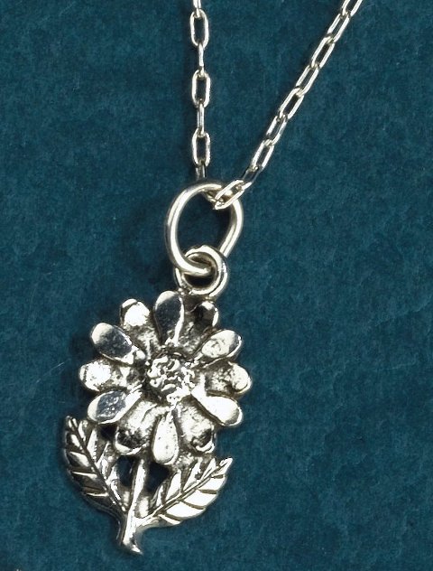 Flower Girl Sterling Necklace w/ Flower